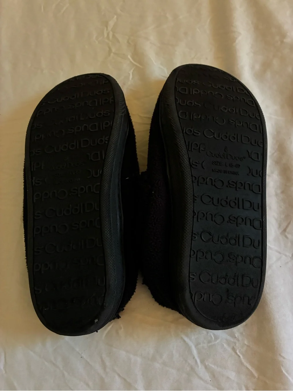 Cuddl Duds Kids Black Cozy Slip-On Slippers